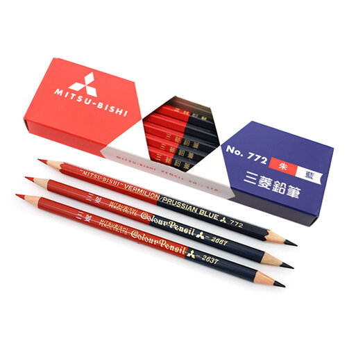 Uni-ball Red & Blue Editing Pencils