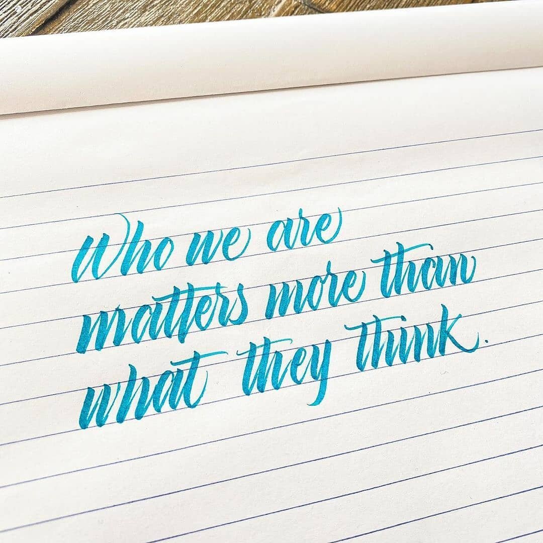 #imacalligrafile&nbsp;@maeslettering
_________⠀
For a chance to be featured, simply tag a new or old post of your lettering work with&nbsp;#imacalligrafile!
_________⠀
#regram&nbsp;--&gt; Who we are matters more than what they think. 
Stop managing o