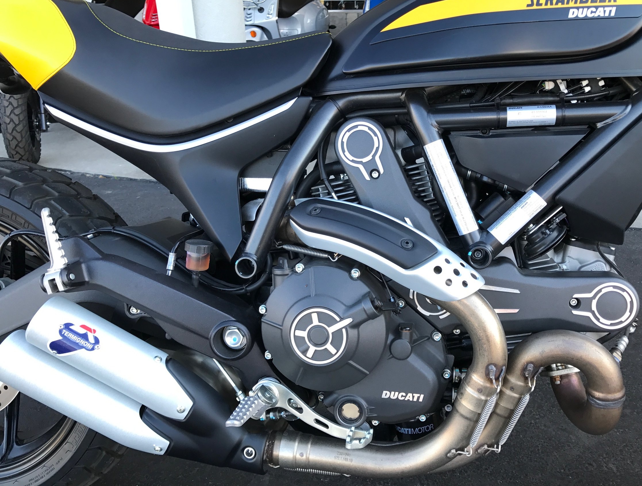 Typical artful Ducati packaging shows off the internals with lots of visual interest.