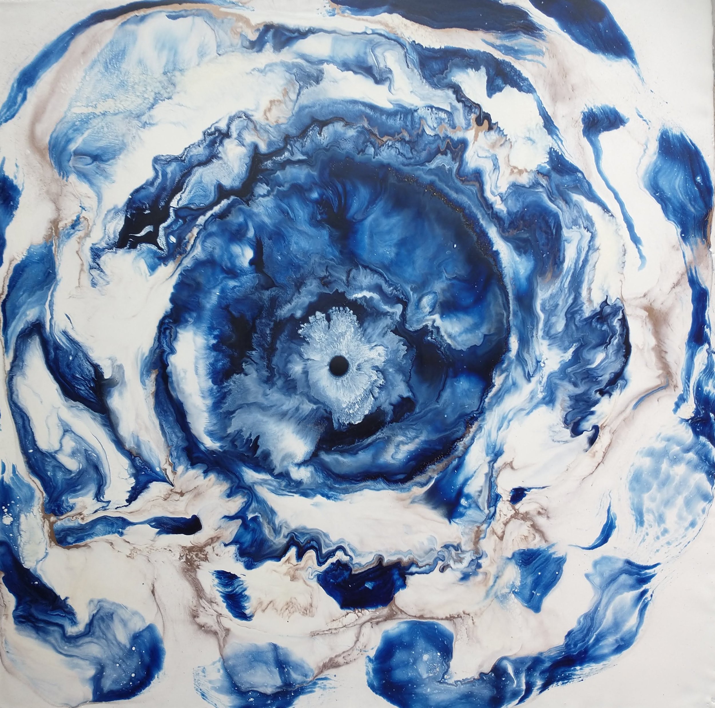 Depth of Blue
Encaustic on board, 18x18