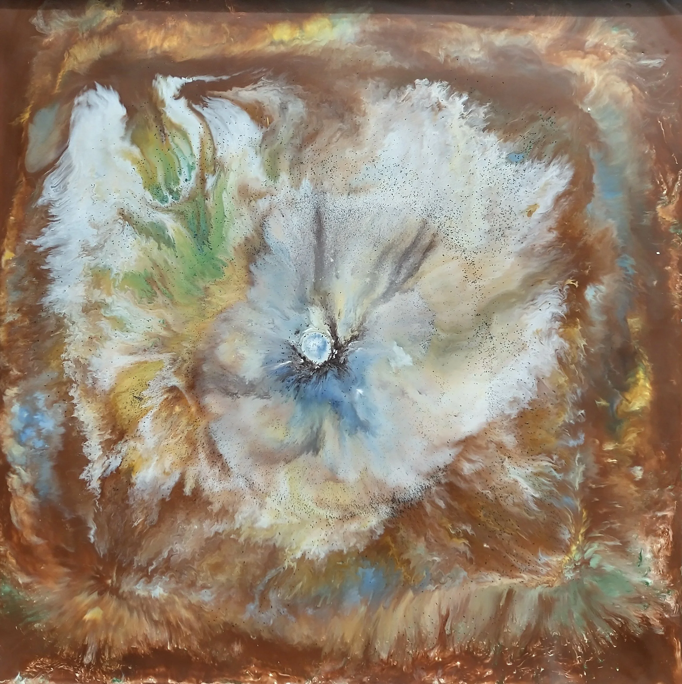 Seeing to the Heart
Encaustic on board, 12x12