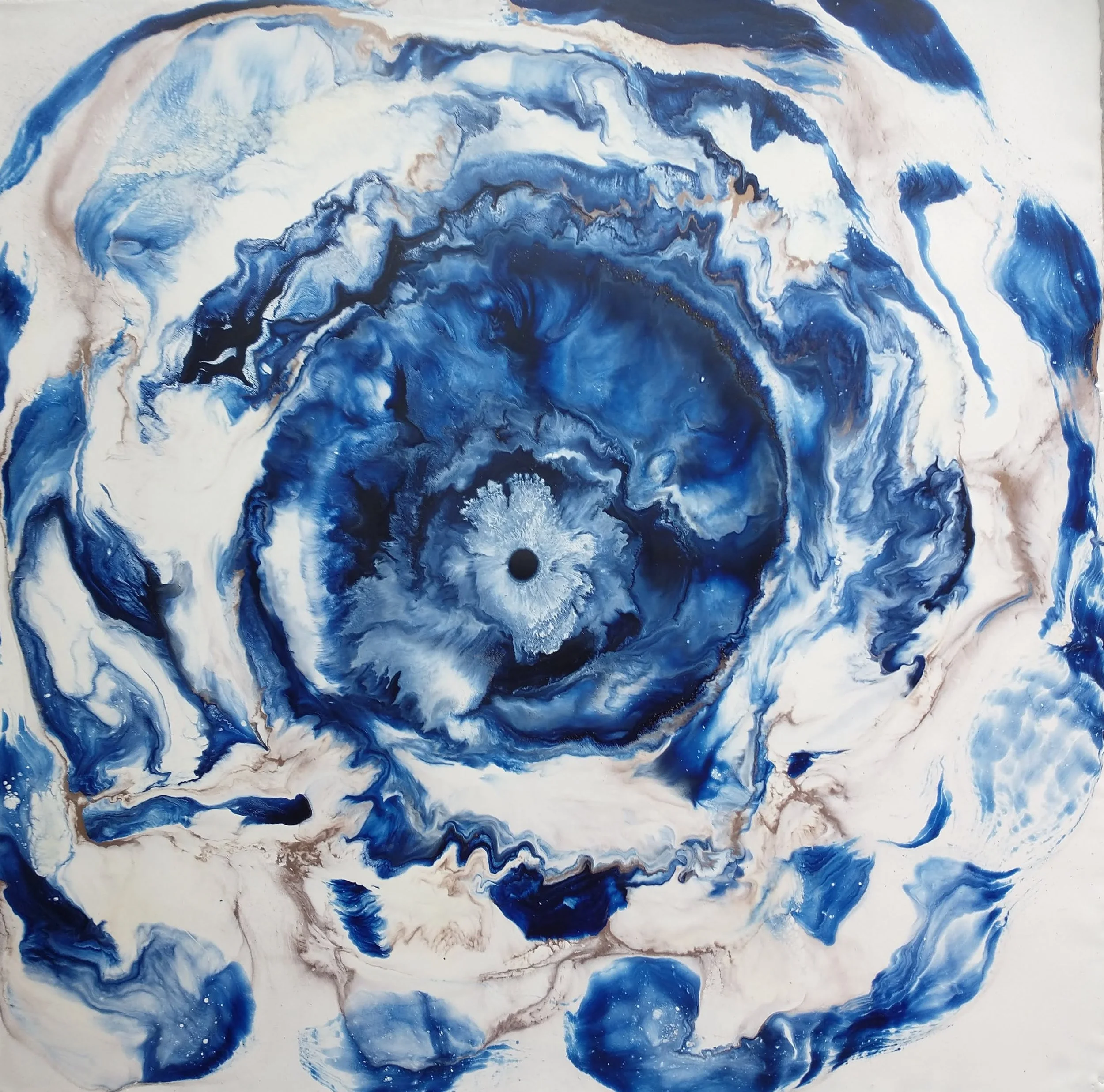 Depth of Blue
Encaustic on board, 18x18