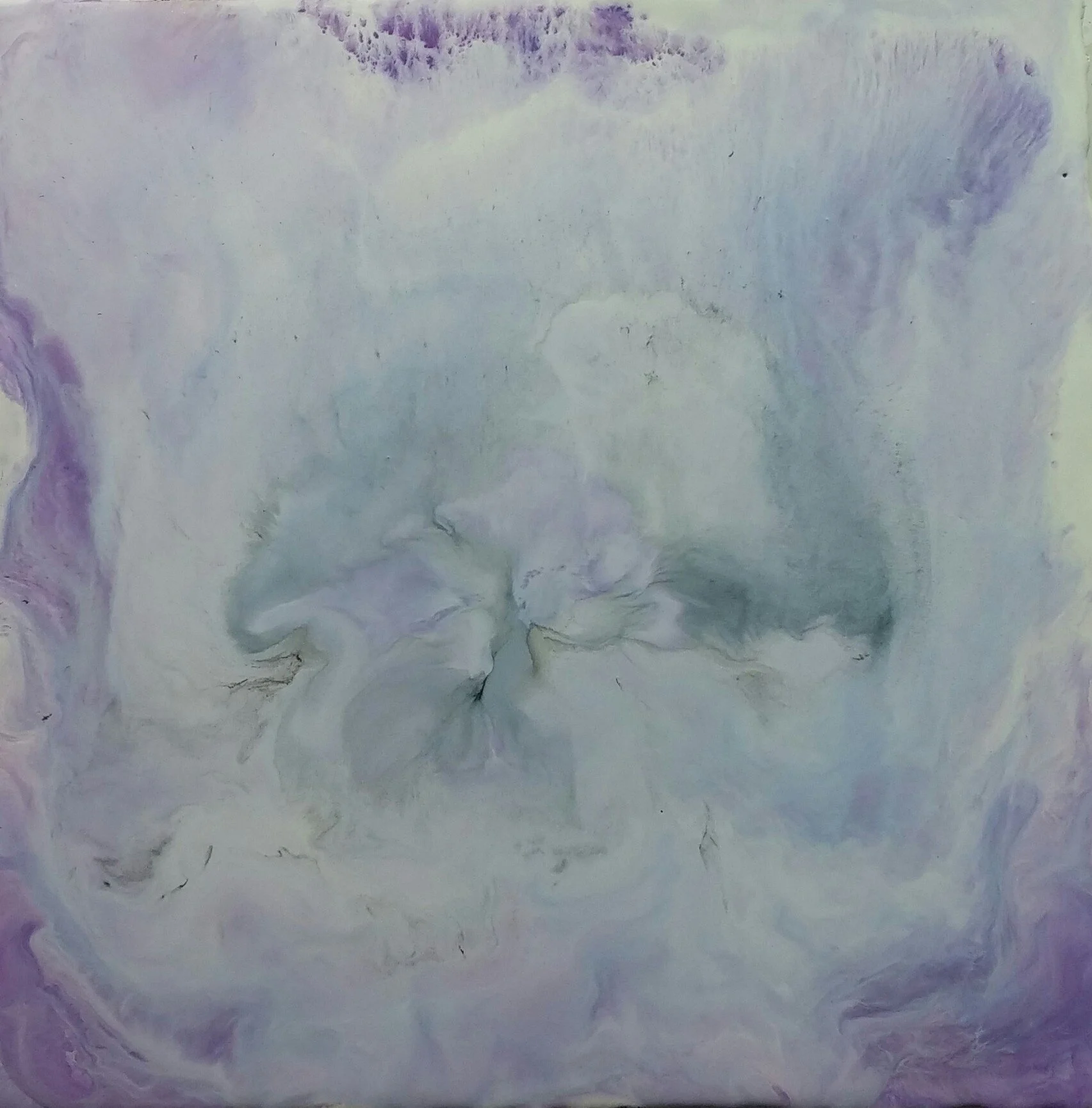 Unfurling  Encaustic on board, 12x12  at Long River Gallery: https://www.longrivergallery.com/ 