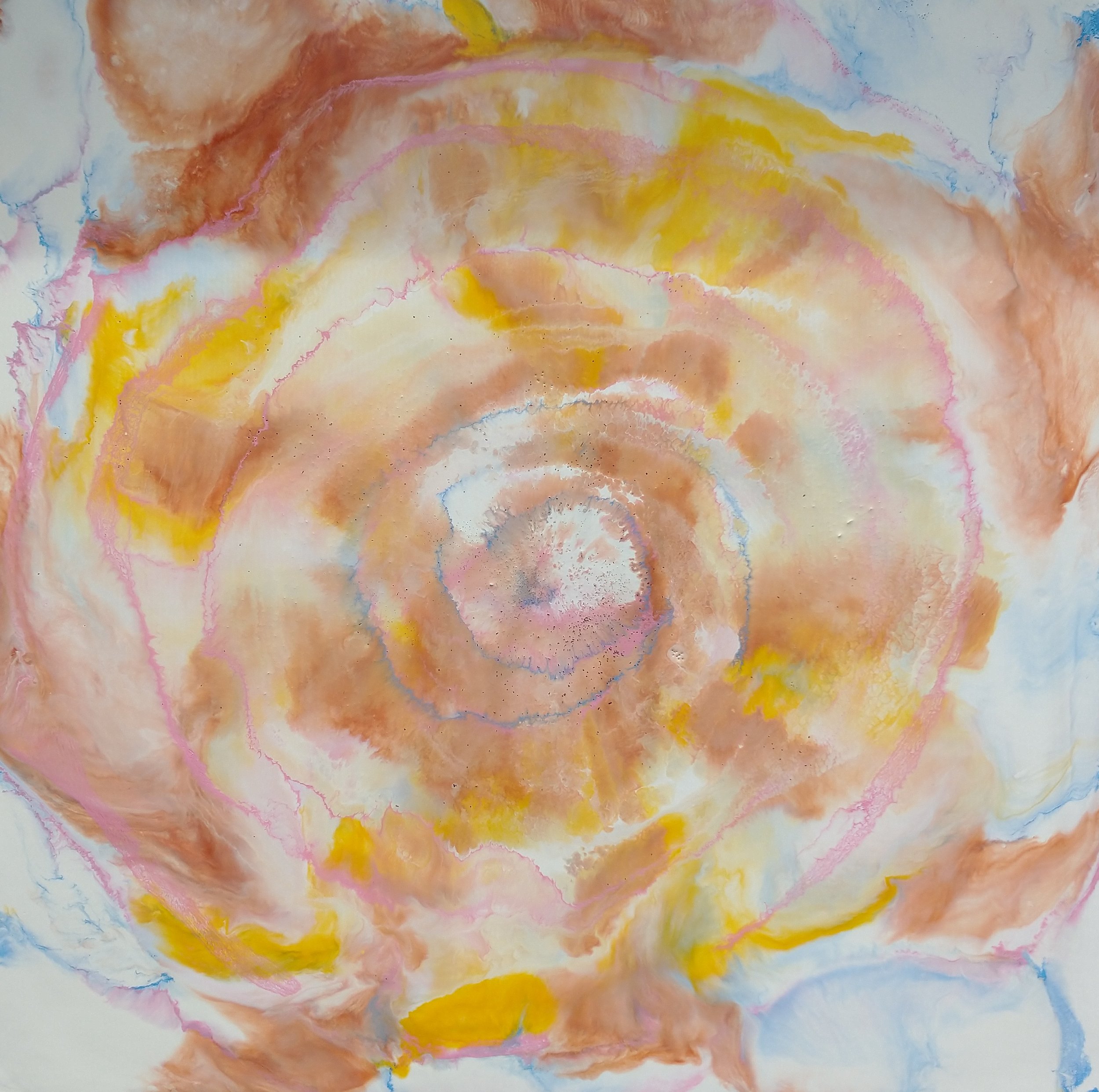 Summer into Fall 
encaustic on board, 12x12