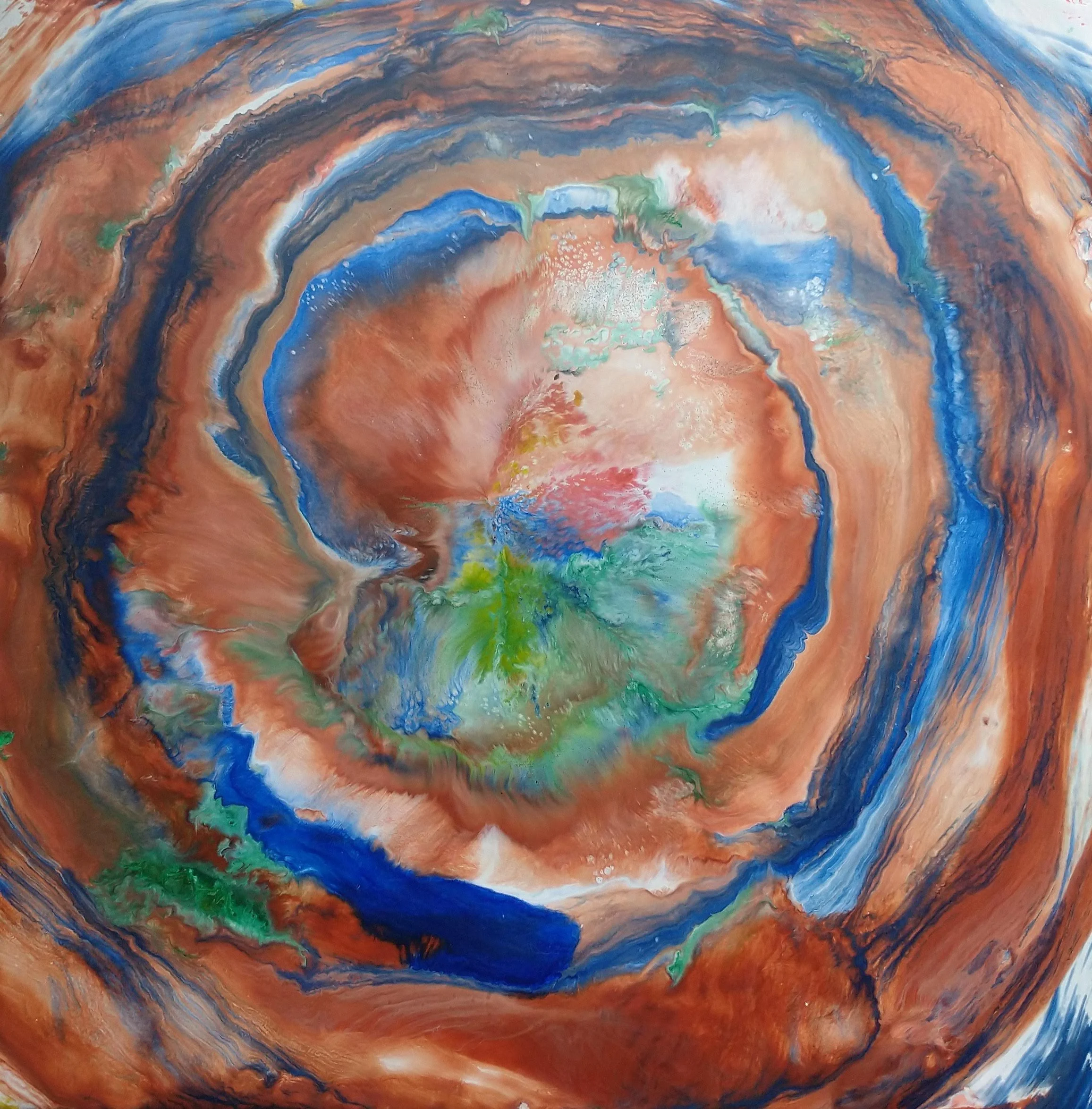 Embryonic
Encaustic on board, 12x12