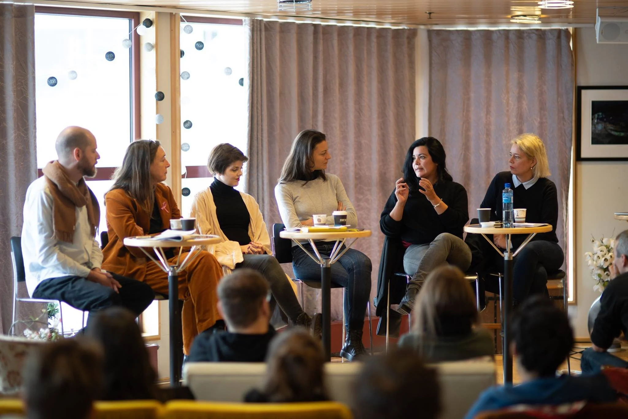 From the panel discusiion at AMIFF 2018. From the left: Mike Sperlinger, Sabrina van der Ley, Ingeborg Lindahl, Vanina Saracino, Daniela Arriado, Helga Marie Nordby