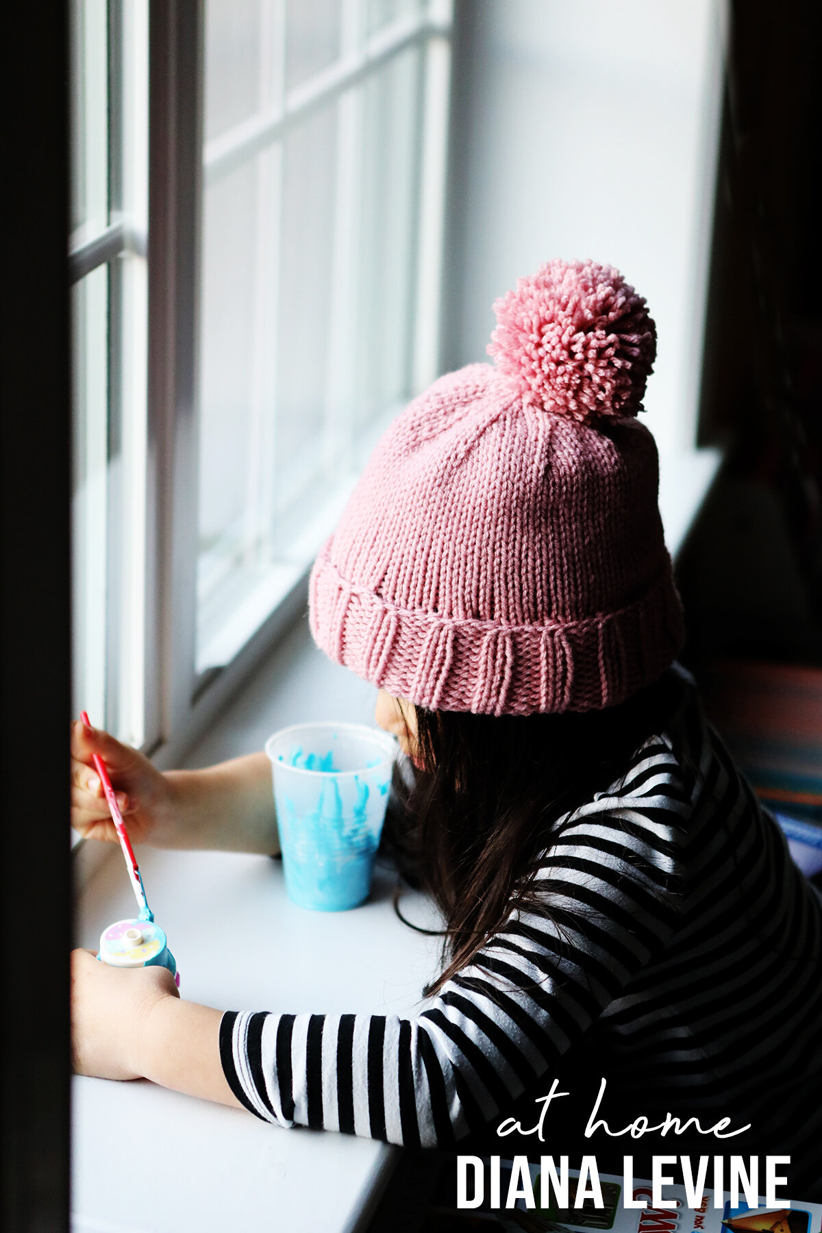 HS112 knitting pattern for Easy to make childrens hat 
