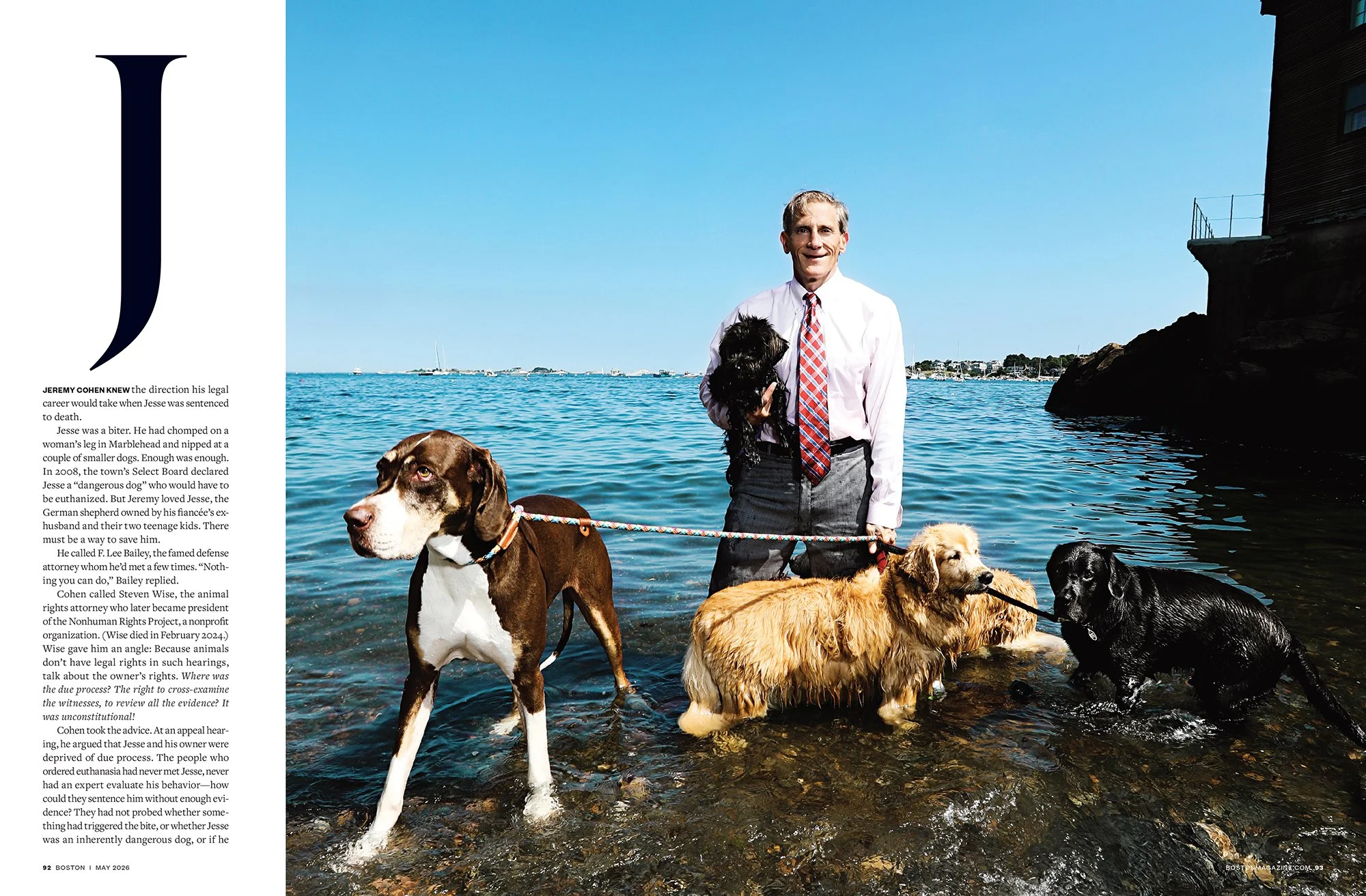 Boston Magazine, May 2026 "The Dog Whisperer, Esquire"