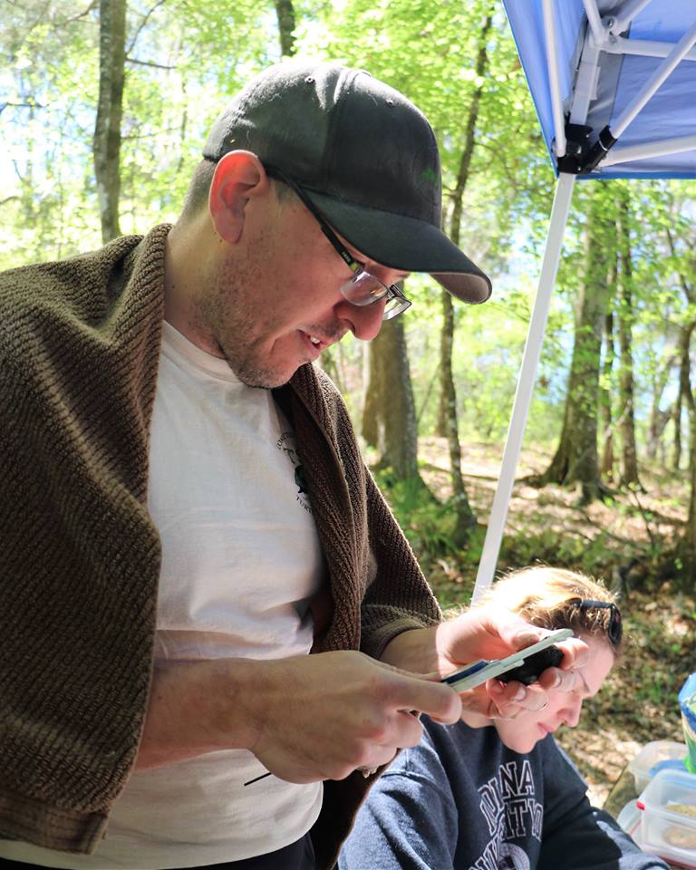 TBTY partner Eric Munscher (TSA - North American Freshwater Turtle Research Group) measuring a musk turtle ( Sternotherus sp.) at Ichetucknee Springs State Park (Columbia County, Florida). Photograph by George L. Heinrich.