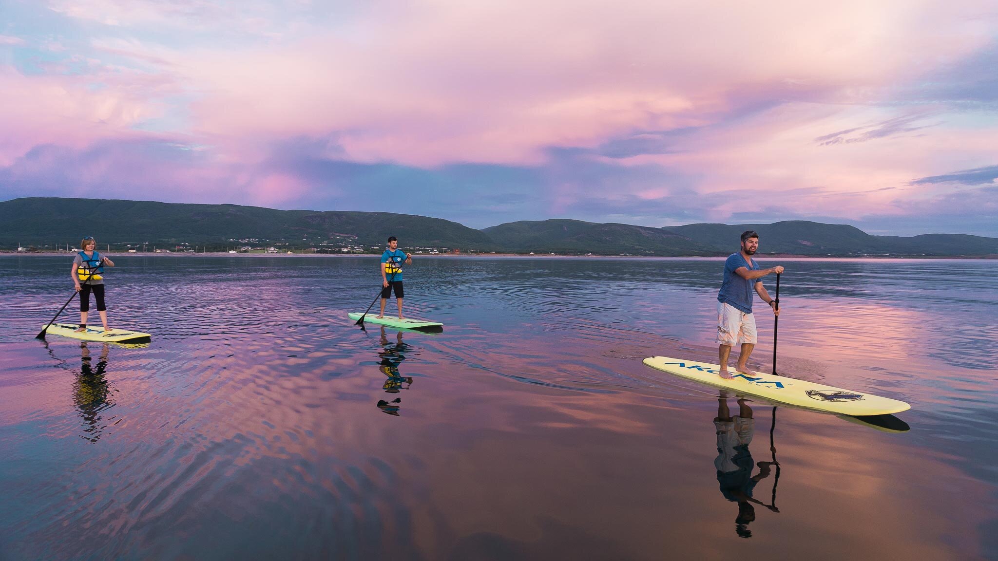 Paddle boarding in Margaree harbour 