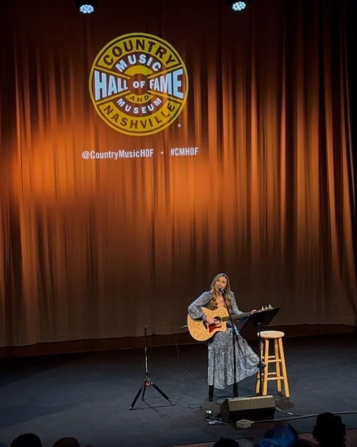 What a full circle moment performing my songs @countrymusichof. Thank you to @theacousticguitarproject @iftheshoefits87 &amp; @aimeeee.graham for the invite! 🤠

P.S. &ldquo;Laurel Canyon&rdquo; was inspired by the Western Edge Exhibit. Go visit if y