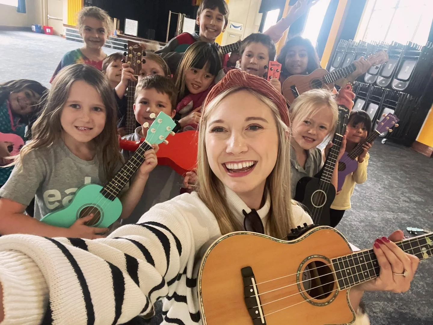 So much fun teaching with #ukesprouts @nashvillecountryschool 🎶