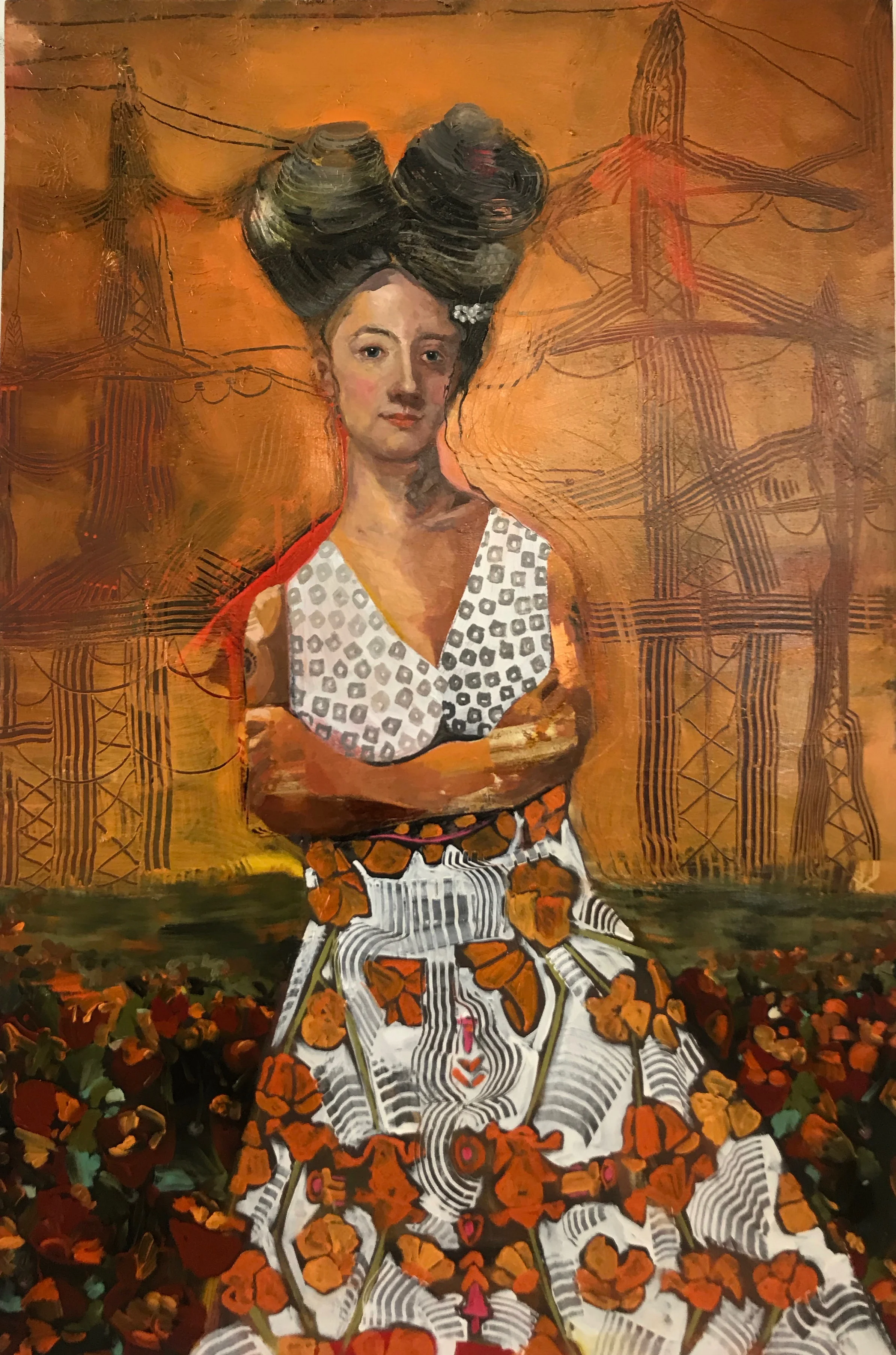 Elektra. 2019 Oil on Board 36” x 48”