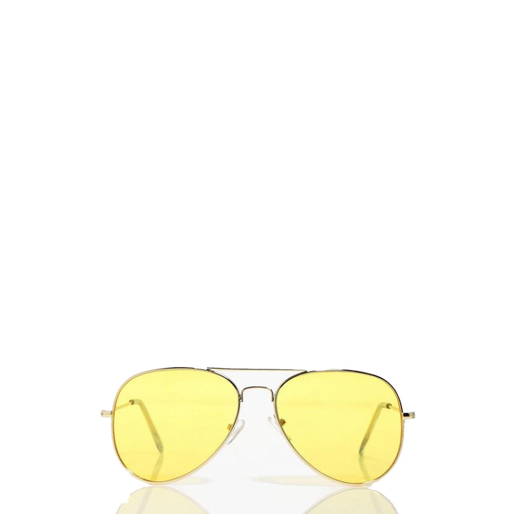 Lola Yellow Lens Aviator Glasses, £6, Boohoo