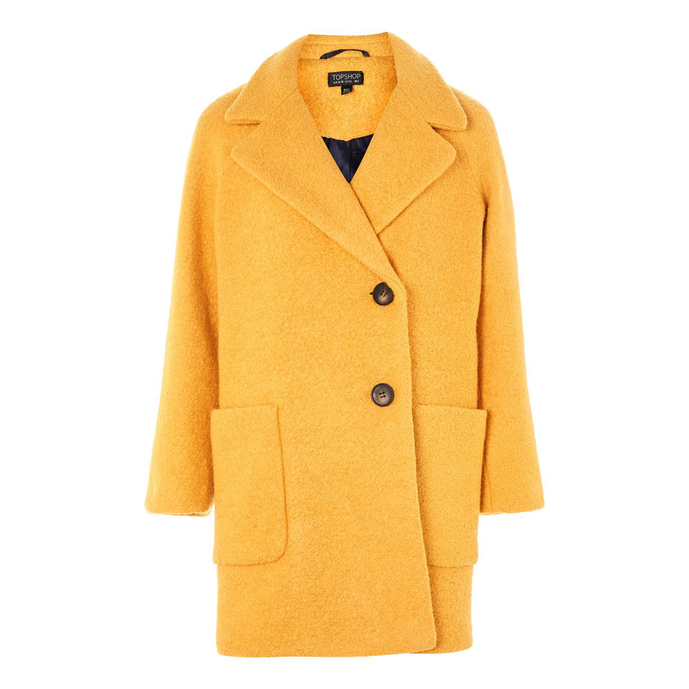 Seamed Boucle Coat, £75, Topshop