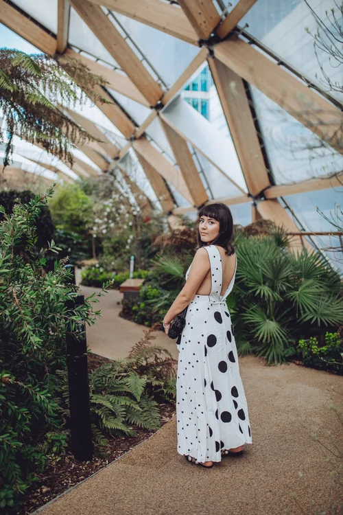 topshop brown polka dot dress Topshop ruched polka dot maxi dress in brown