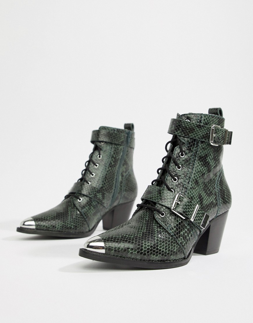 snake print boots asos