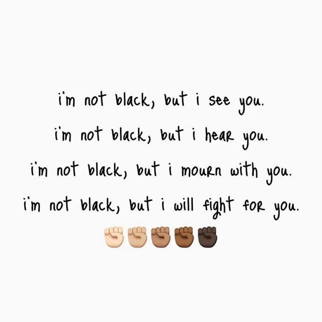 Black
Lives
Matter

My friends of color, I love you and I am here for you. ✊🏻✊🏻✊🏻