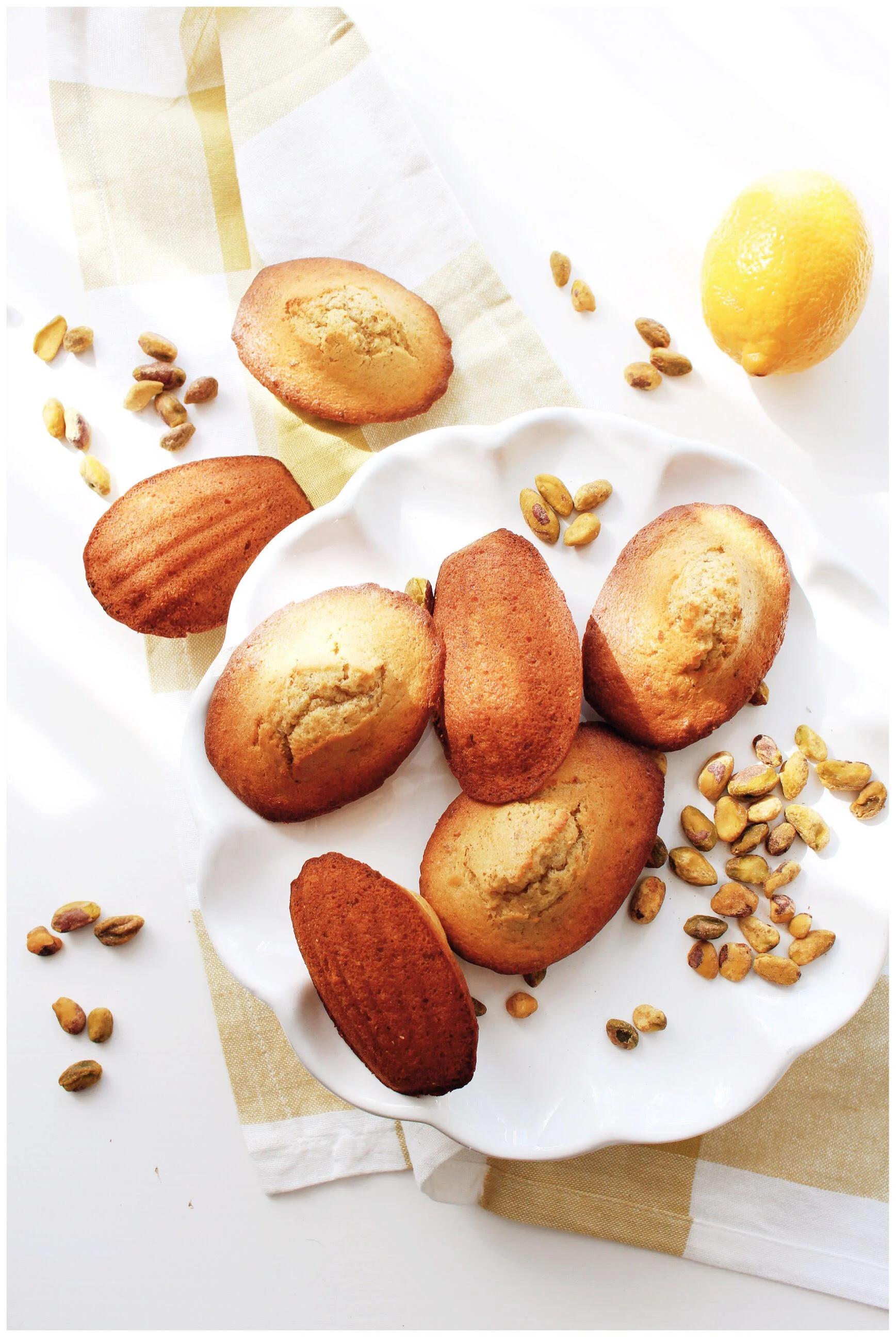 Lemon Pistachio Madelines