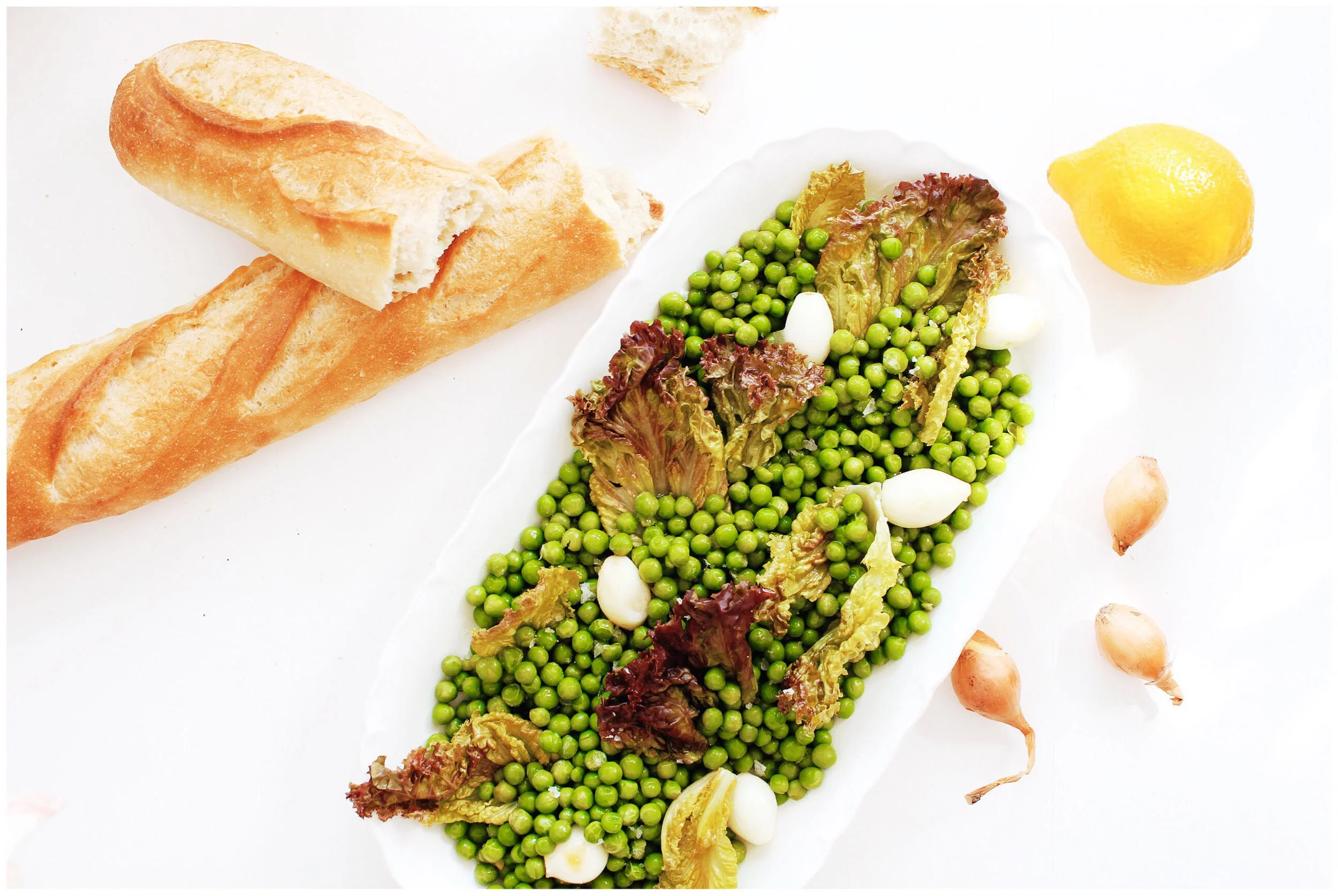 Sauteed Spring Peas and Lettuce