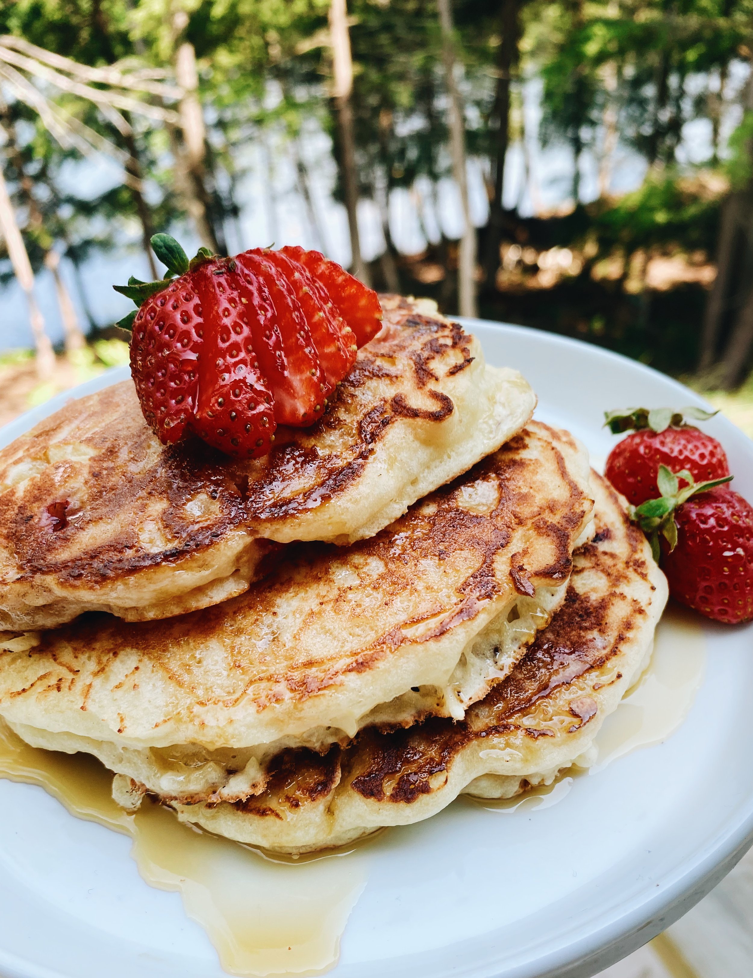 Strawberry Ricotta Pancakes