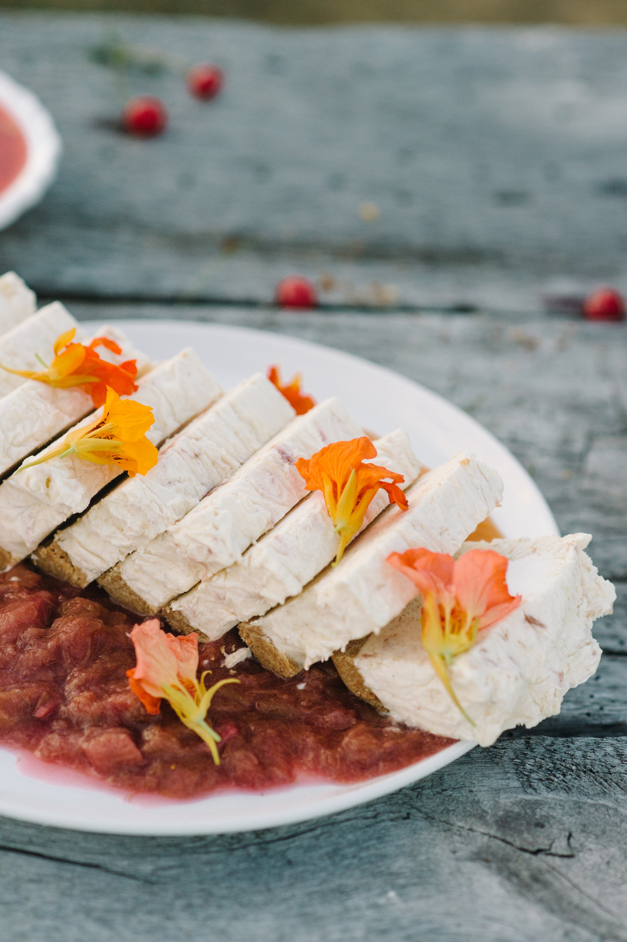 Rhubarb Ginger Semifreddo