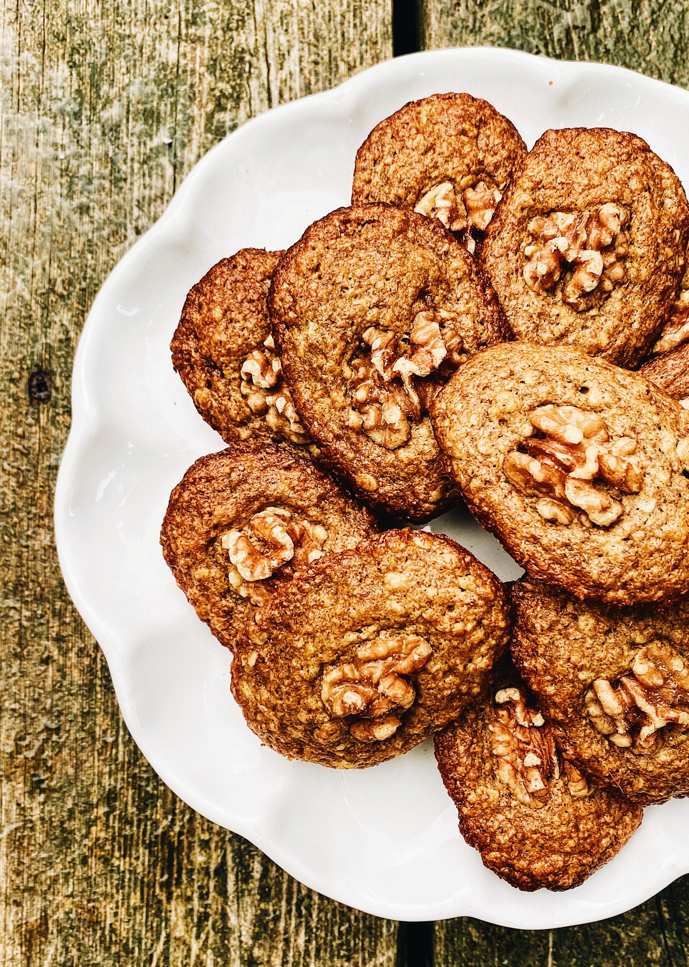 Banana Walnut Madeleines