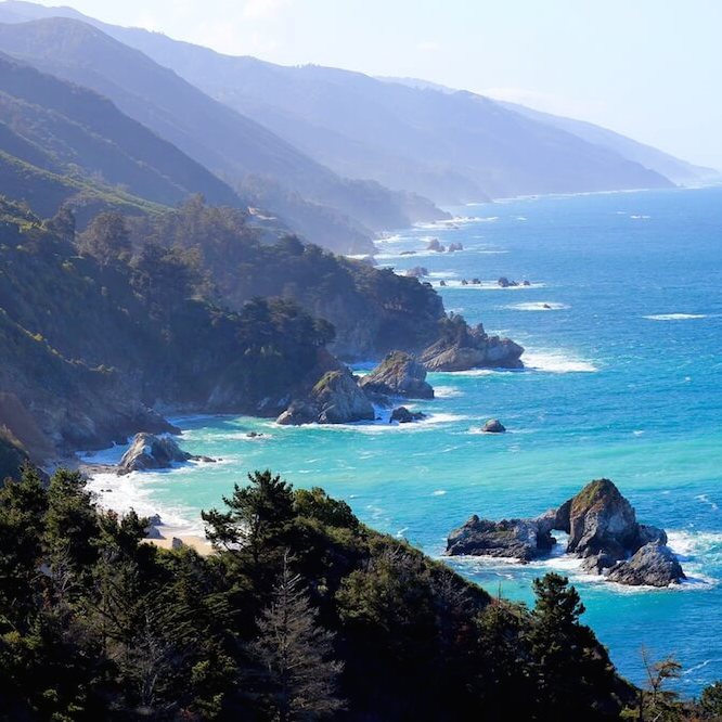 View of the California coast in Big Sur
