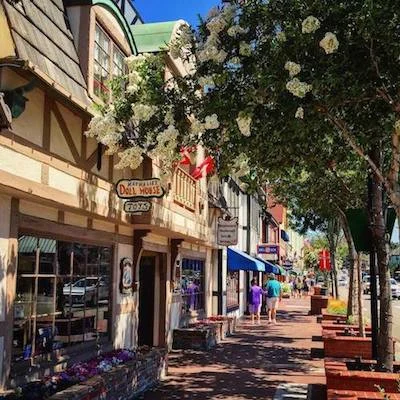 Strolling through the Danish town of Solvang