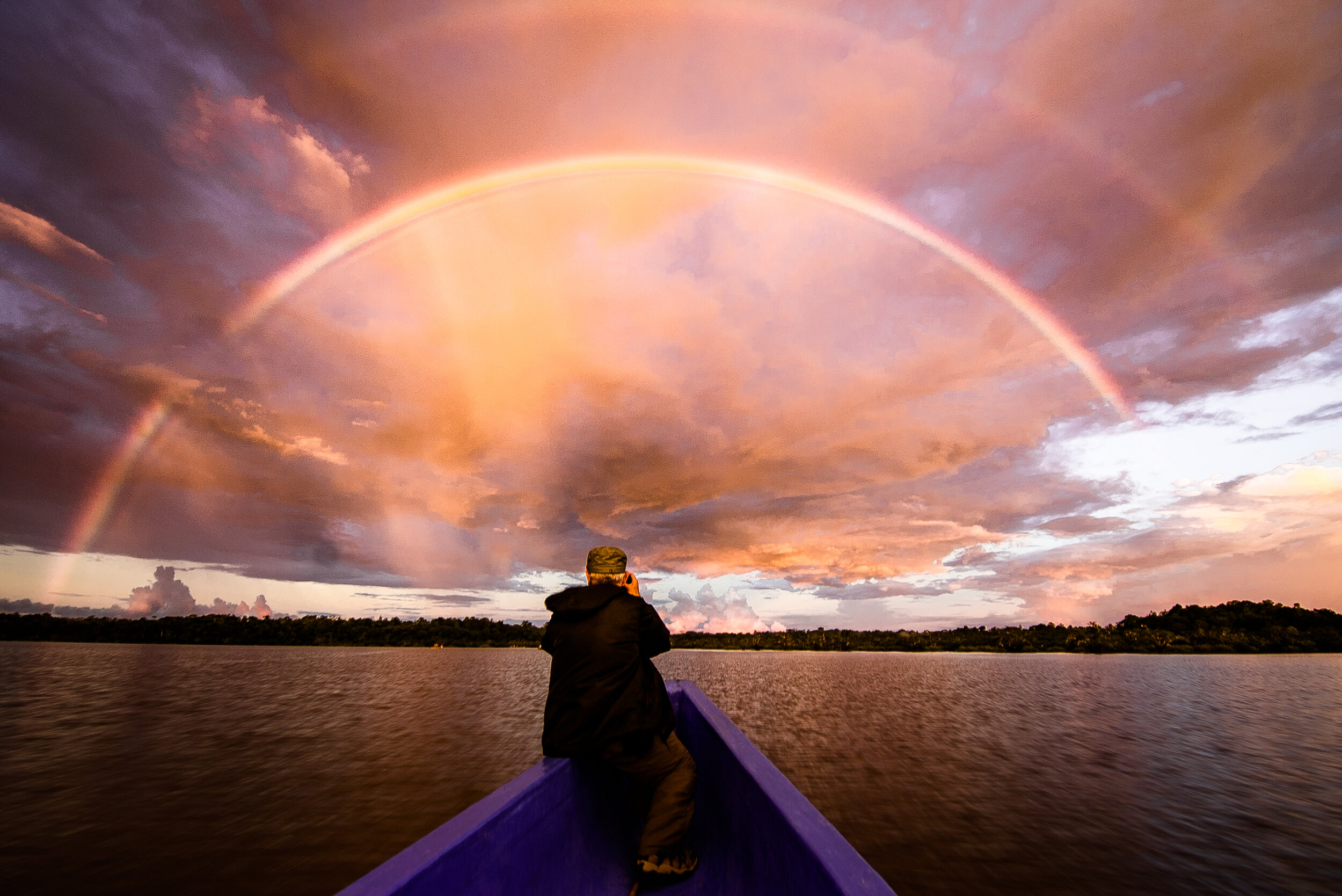Double rainbow in ecuador