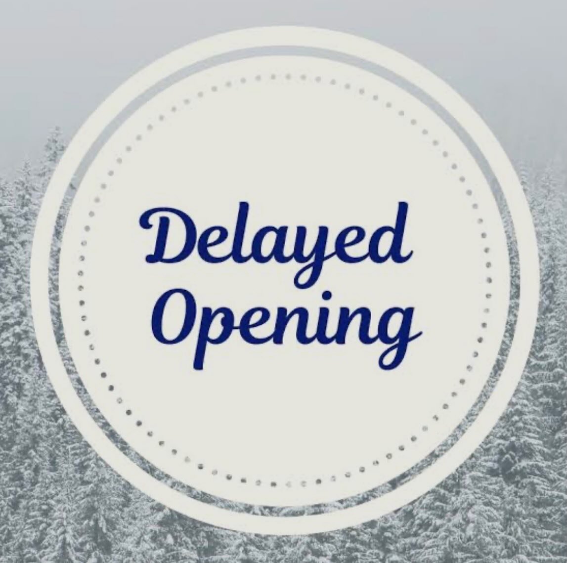Due to the icy weather conditions, our office will be opening at 11AM tomorrow.