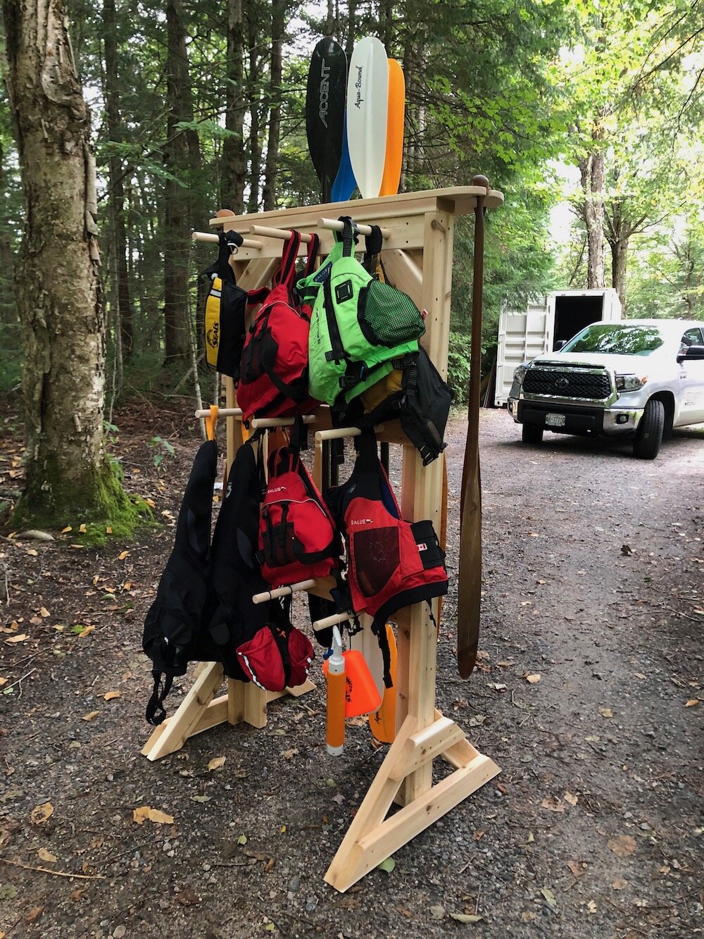 Wood Paddlesport Gear Rack - Storage Rack Solutions