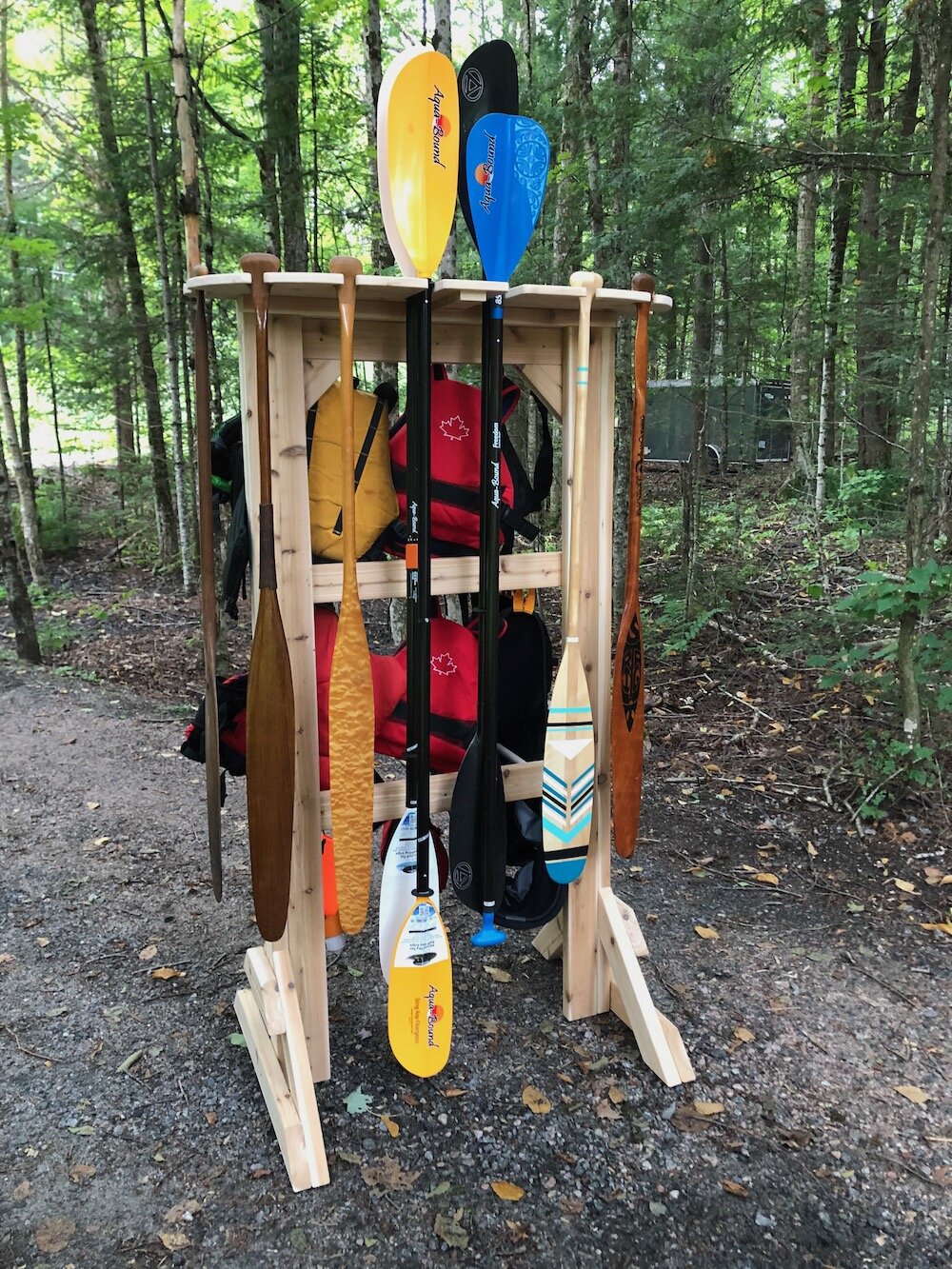 Wood Paddlesport Gear Rack - Storage Rack Solutions