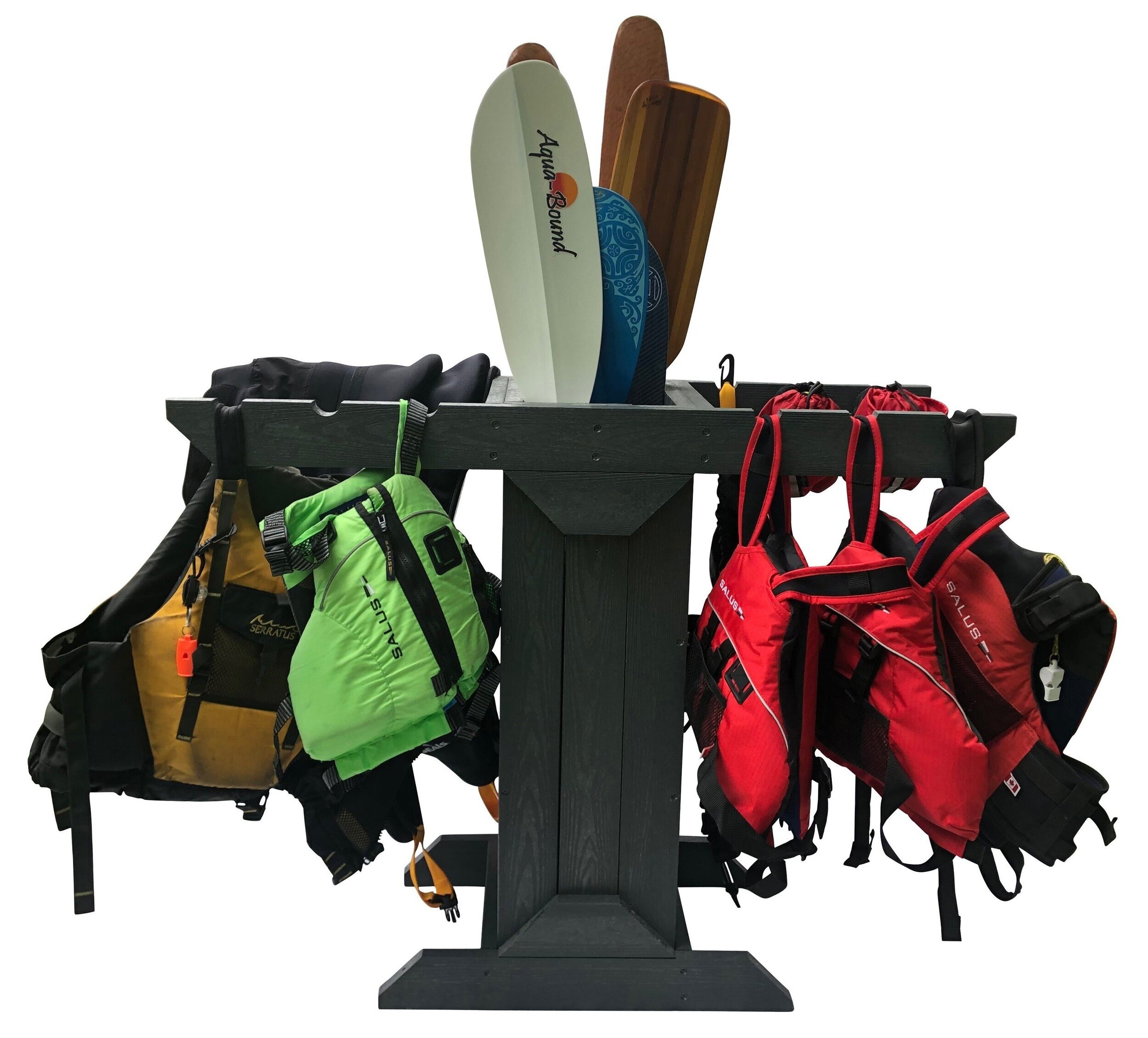 Recycled Poly Paddle &amp; Life Jacket Storage Rack - Storage Rack Solutions