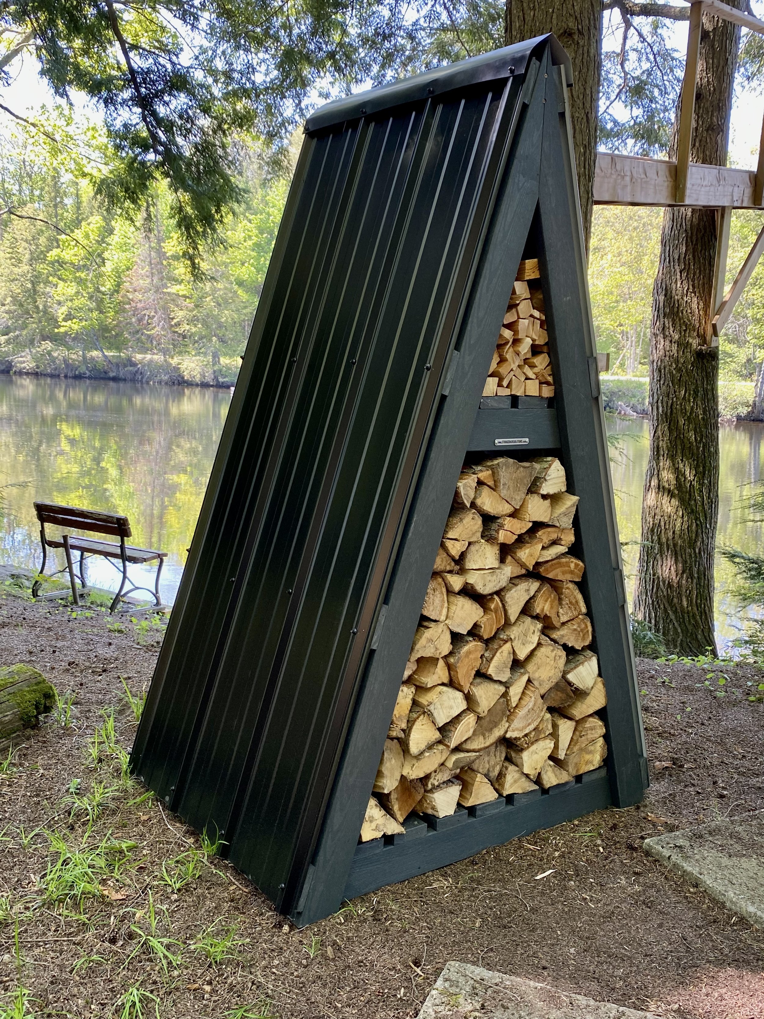 Fireside Poly Wood Roofed Shelters - Storage Rack Solutions