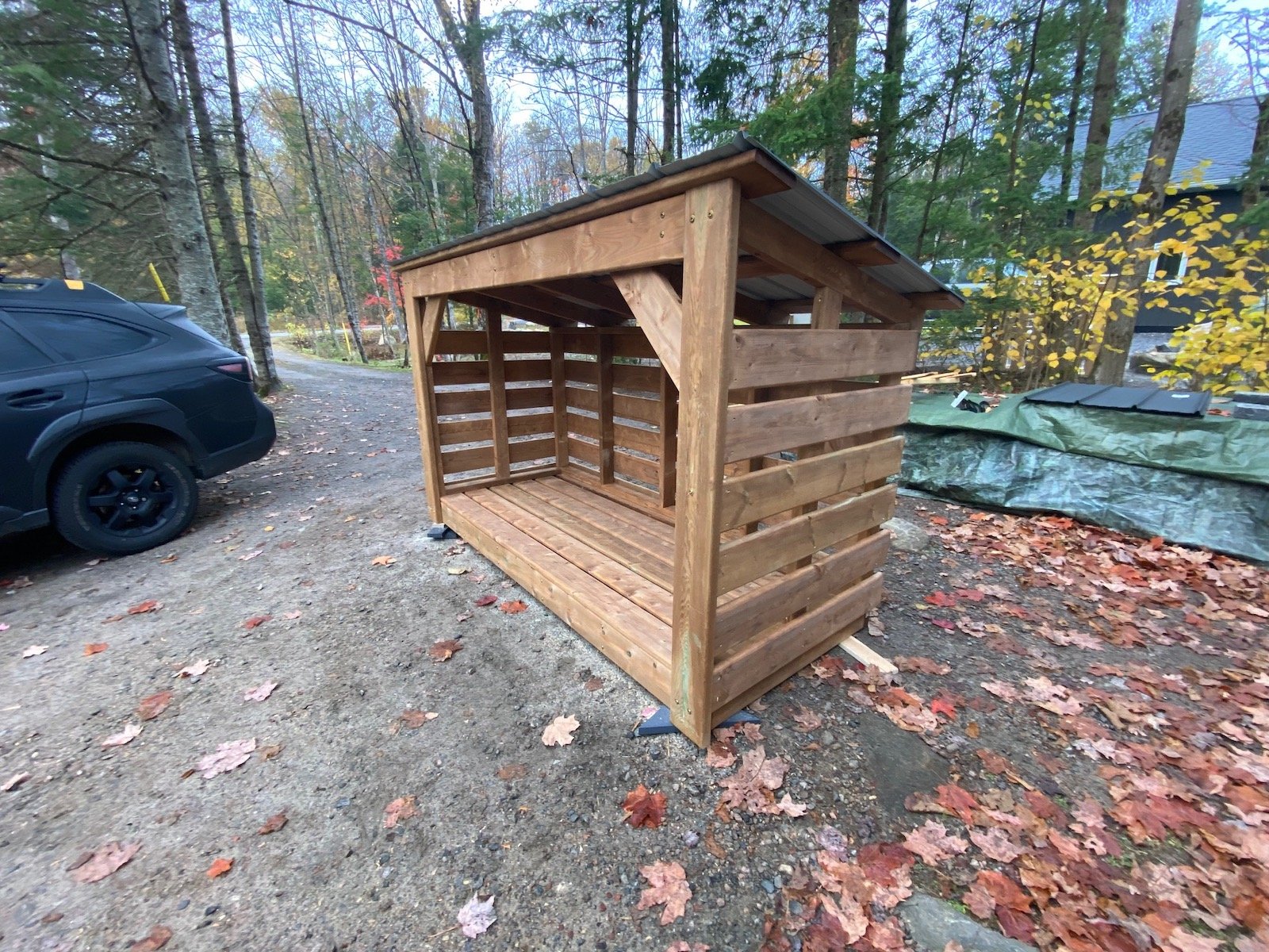 Medium Firewood Storage Shelter - Storage Rack Solutions