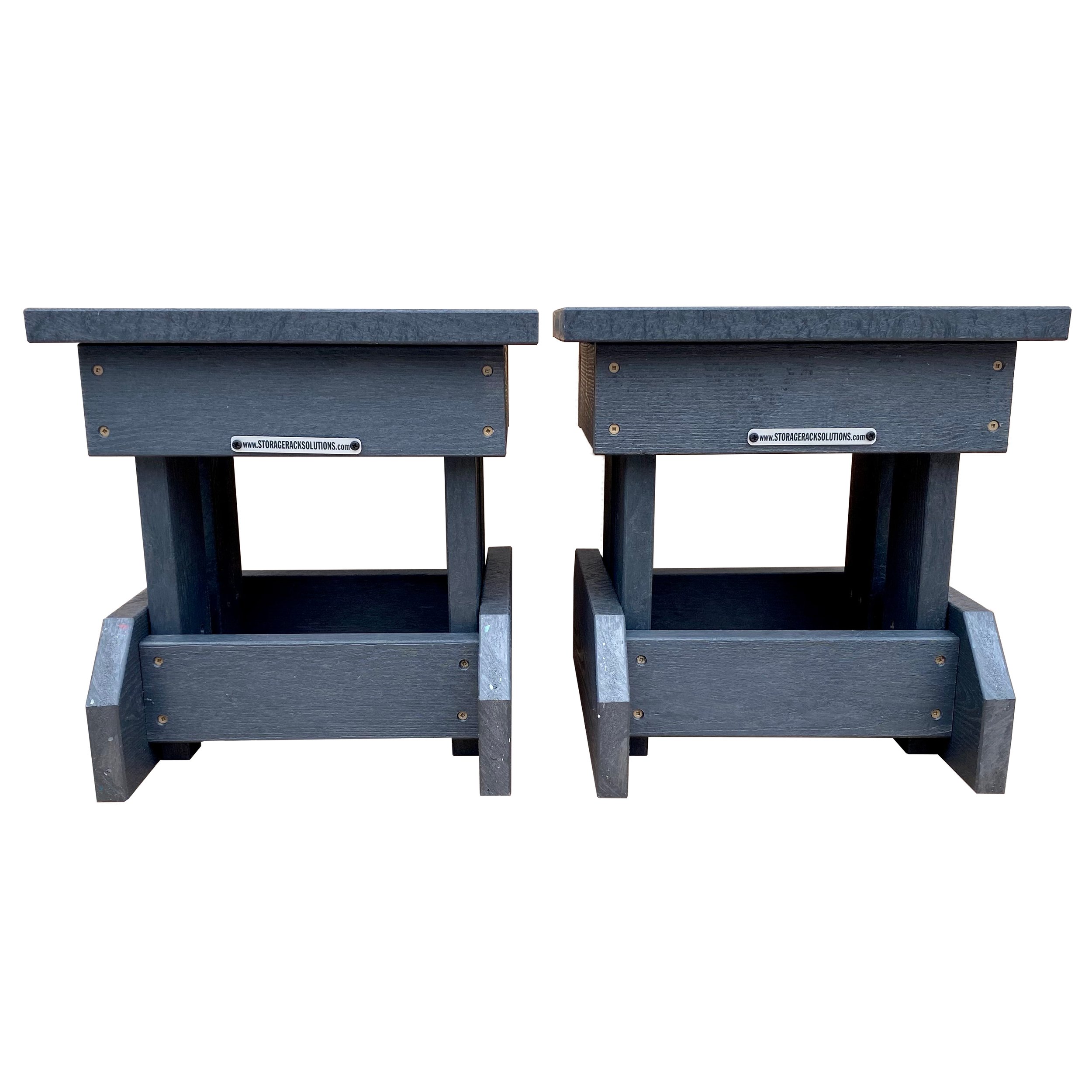 Storage Rack Solutions - Outdoor Benches - For Fire pit, Lawn, Garden - 2 Small Benches