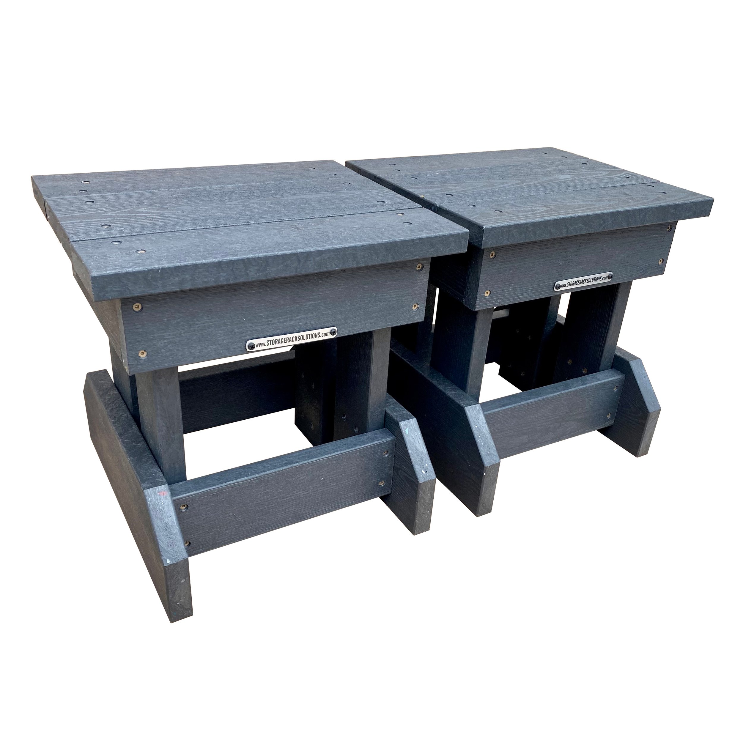 Storage Rack Solutions - Outdoor Benches - For Fire pit, Lawn, Garden - 2 Small Benches