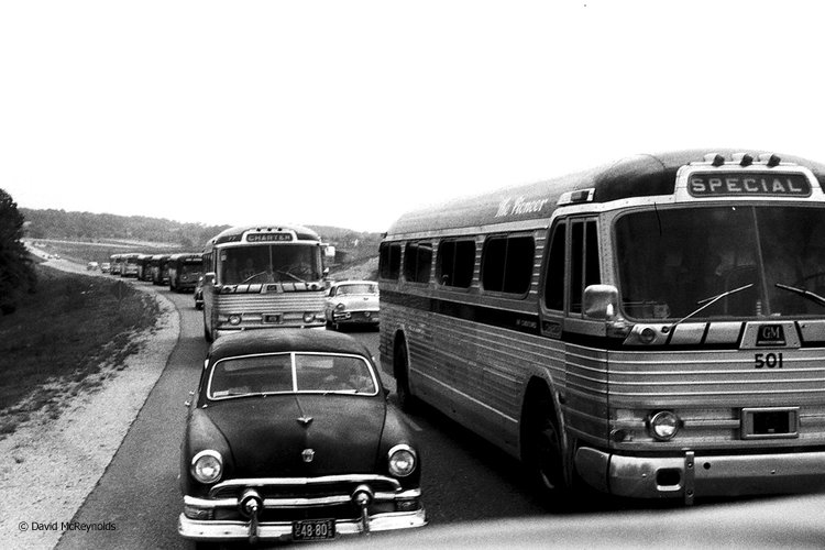 David traveled on a bus from New York for the Prayer Pilgrimage for Freedom in Washington, DC. Bayard Rustin, staff member at WRL at the time, was a key organizer for this Pilgrimage.