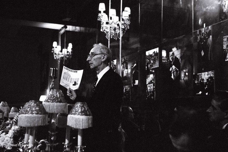   AJ Muste, a founding editor of   Liberation Magazine  &nbsp;(1956-1977) at the peace award dinner, NYC 1958.  