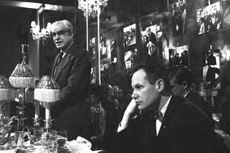 Larry Scott and Robert Gilmore, peace award dinner, NYC 1958.