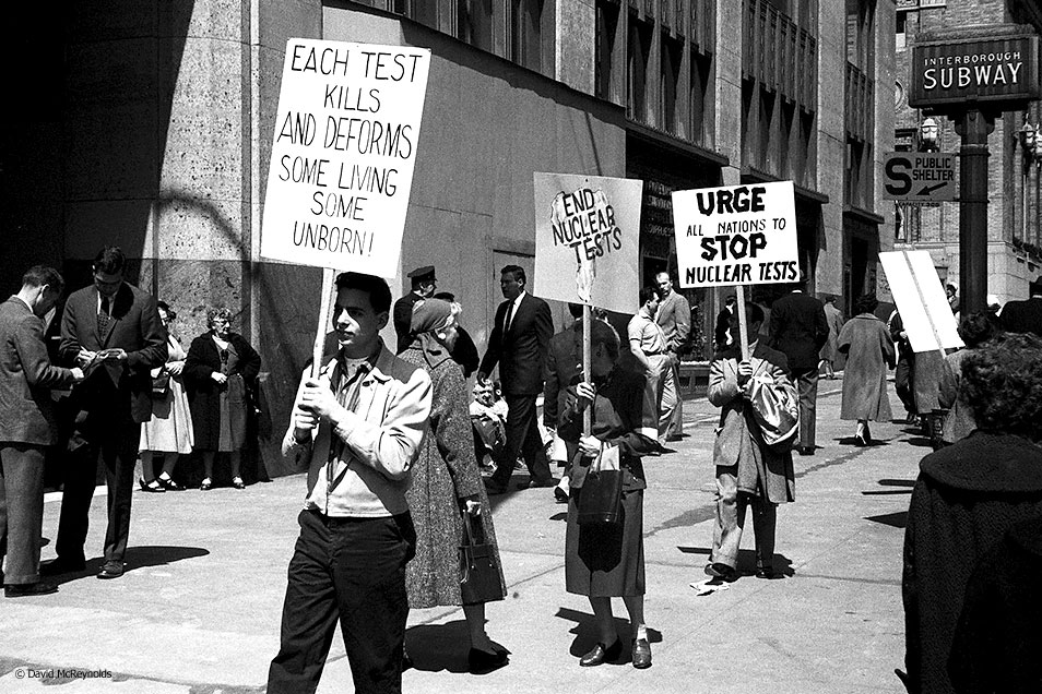  Protesting nuclear bomb tests April 13, 1958. 