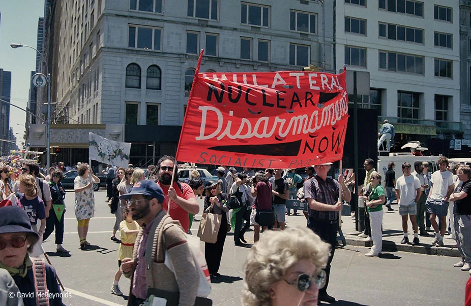 SP at the Special Session on Disarmament (SSDIII) march. NYC, 1988.