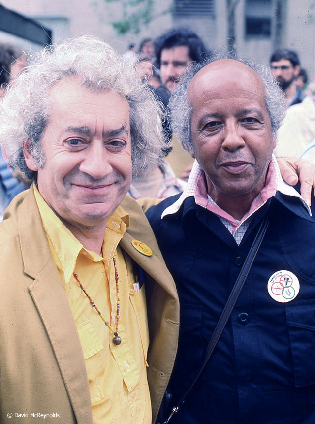  Ralph DiGia and Bill Sutherland at the march and rally at SSD I, on May 27, 1978. 