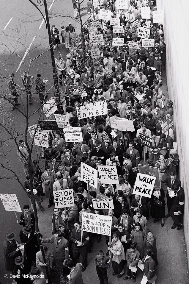  The  EASTER WALK FOR PEACE —  with feeder marches from New Haven and Philadelphia — converges on the U.N. April 4, 1958. 