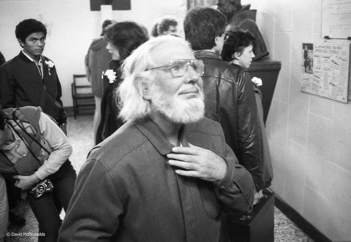 Nicaraguan Catholic priest, poet and politician Ernesto Cardenal, Malta, 1984