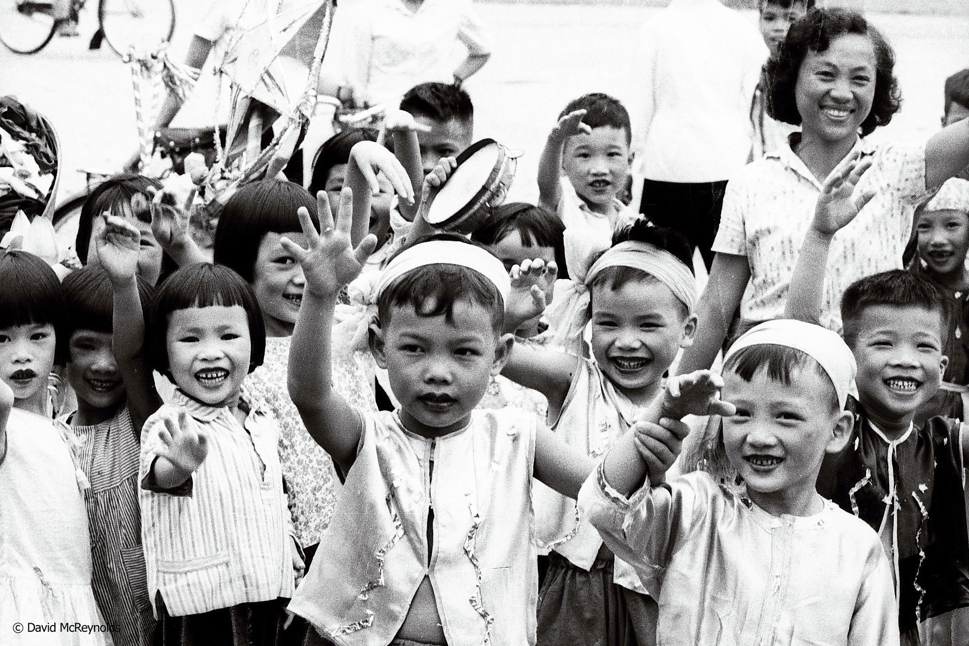 Students at youth rally, Hanoi 1971.