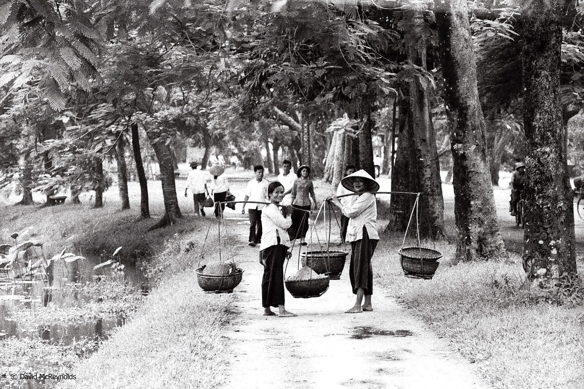 Women in park. Hanoi, 1971.