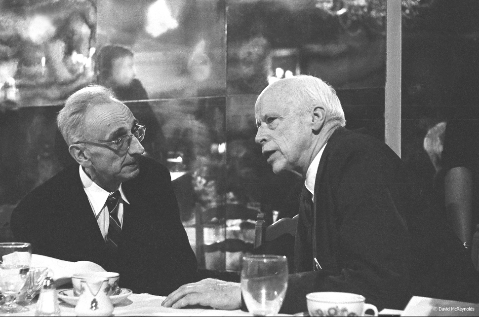  AJ Muste and Norman Thomas at the 1959 WRL dinner. Muste received the 2nd Annual Peace Award. 