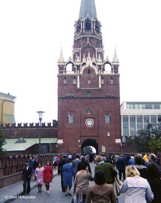  Entering Red Square, where the action would take place another day. 